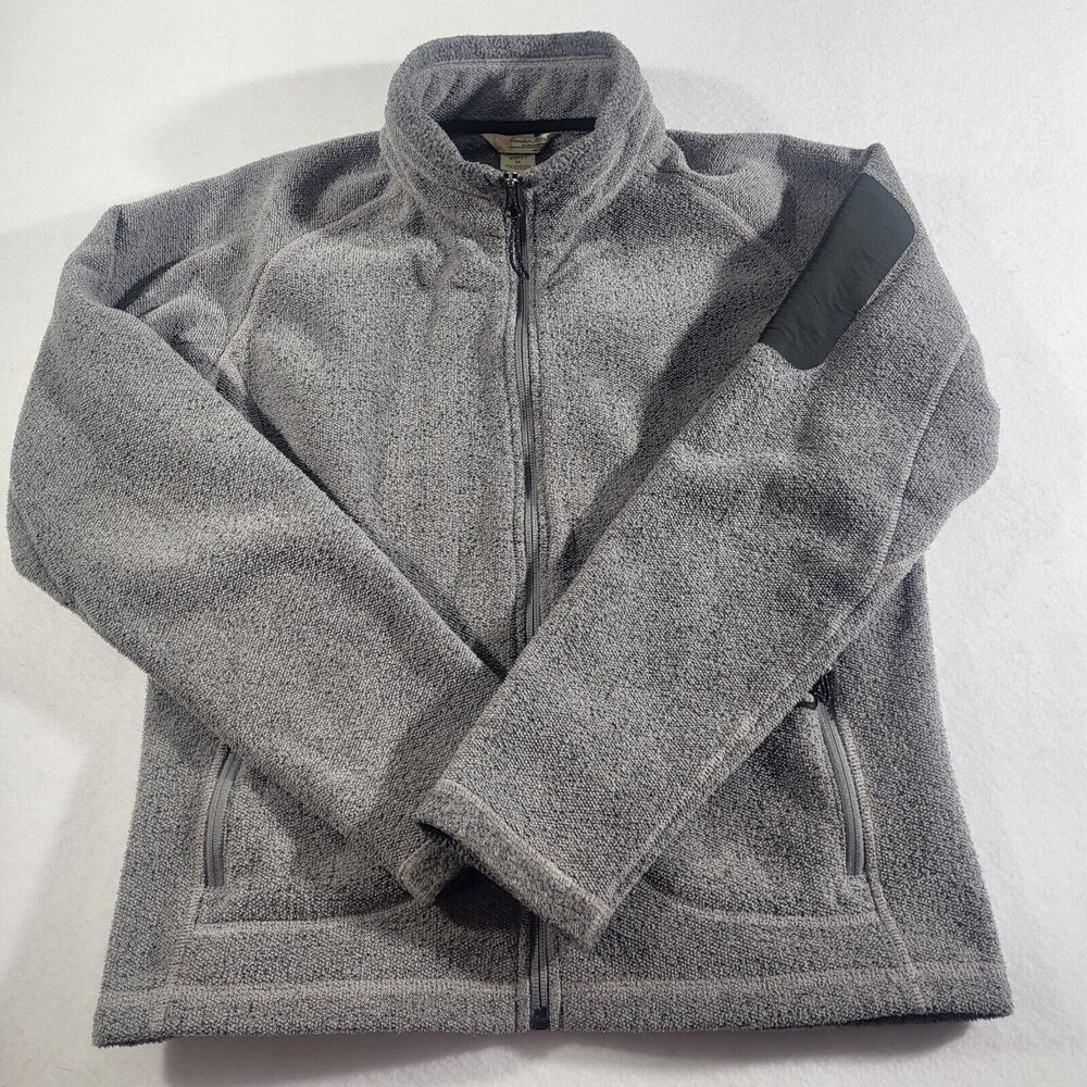 Gander Mountain Guide Series Fleece Jacket Mens Small Gray Pockets Outdoors Coat